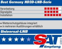 LNB Single BEST Germany HD3D 101 Full HDTV 0,1dB 4K UHD